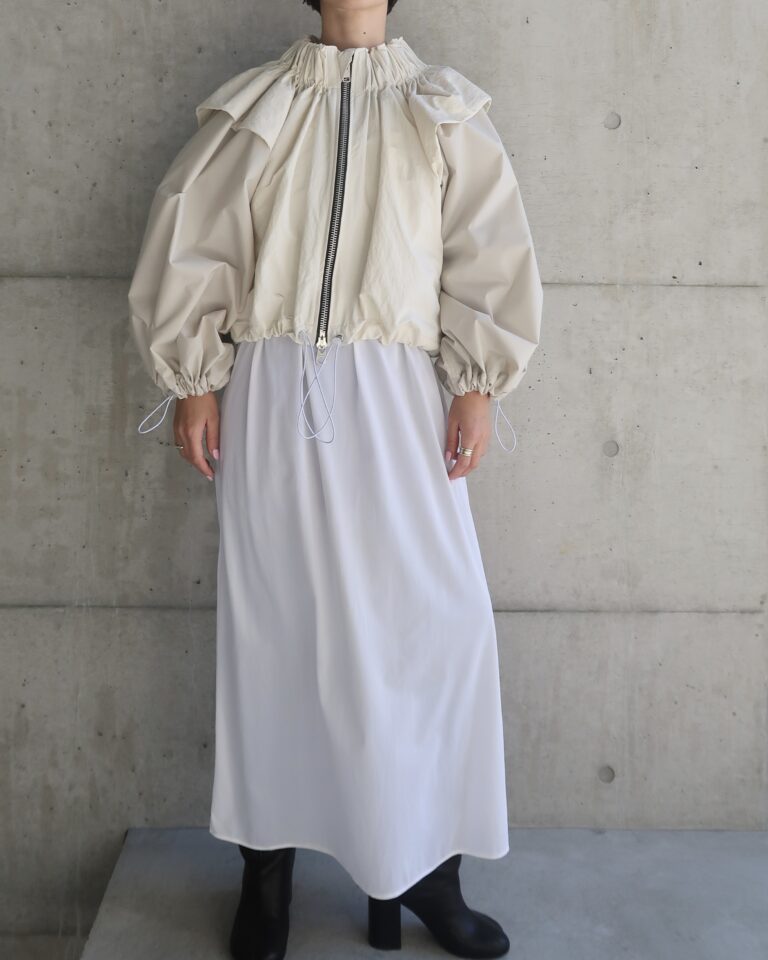 mesotes〟 layered blouson / white - veje