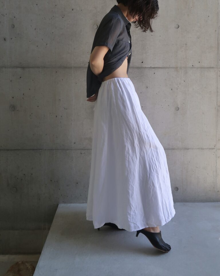 linen long skirt