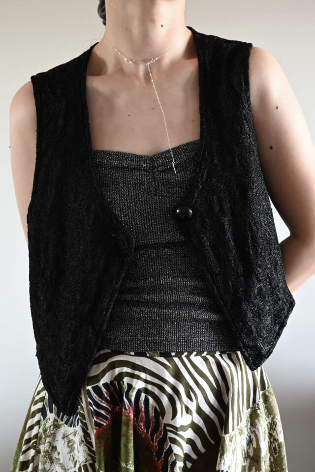 silk embroidery vest
