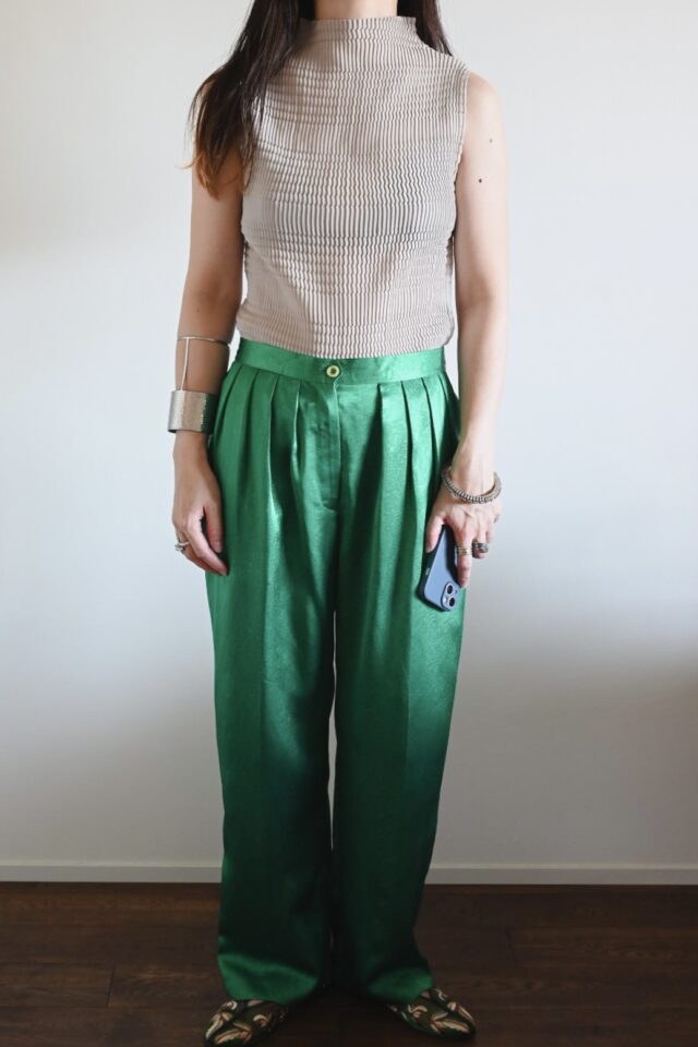 satin easy pants