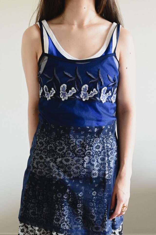 sheer embroidery camisole