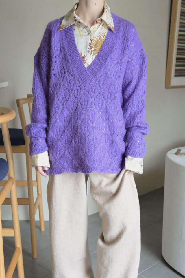 vintage purple mohair sweater